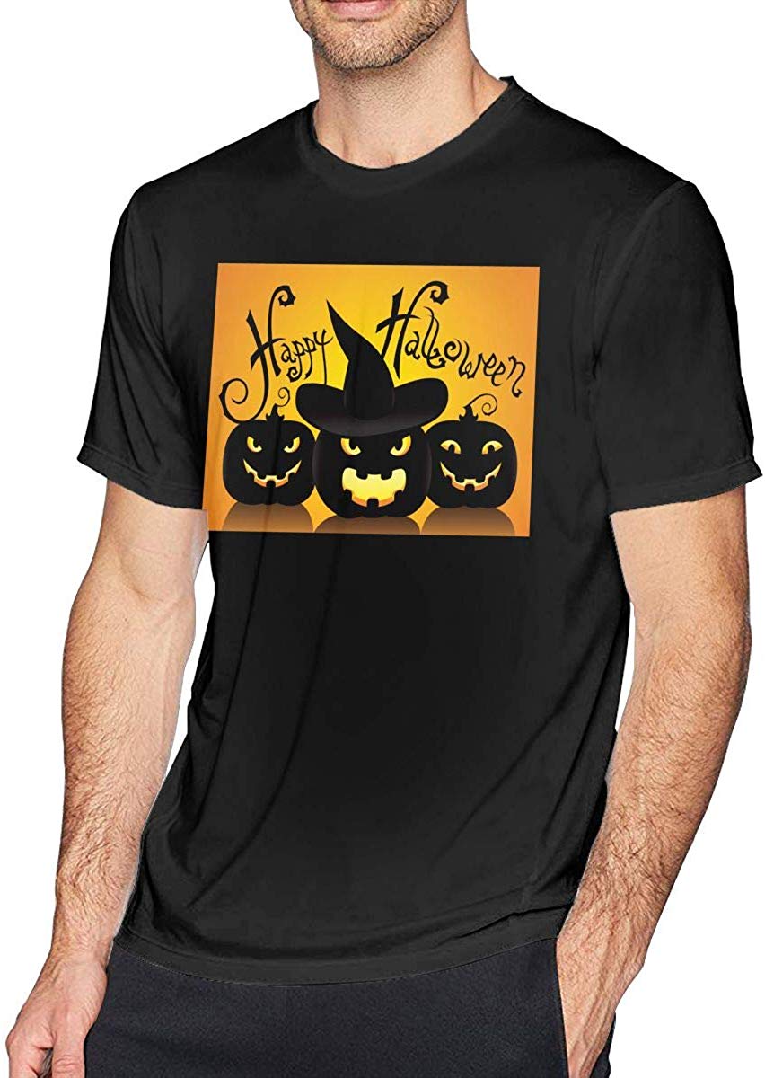Hallowen Mens Limited Edition Short Sleeved Popular black T-Shirt