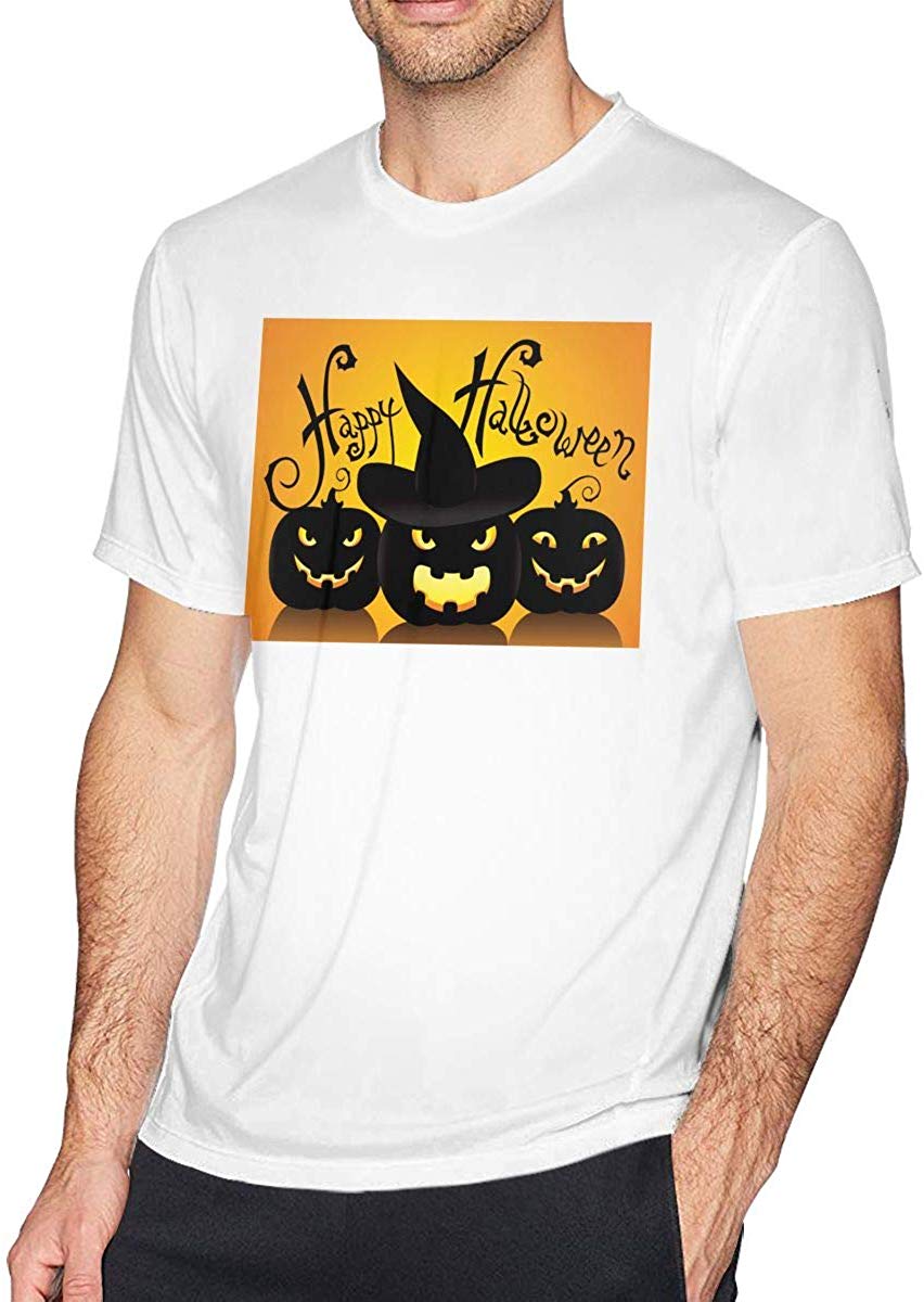 Hallowen Mens Limited Edition Short Sleeved Popular white T-Shirt