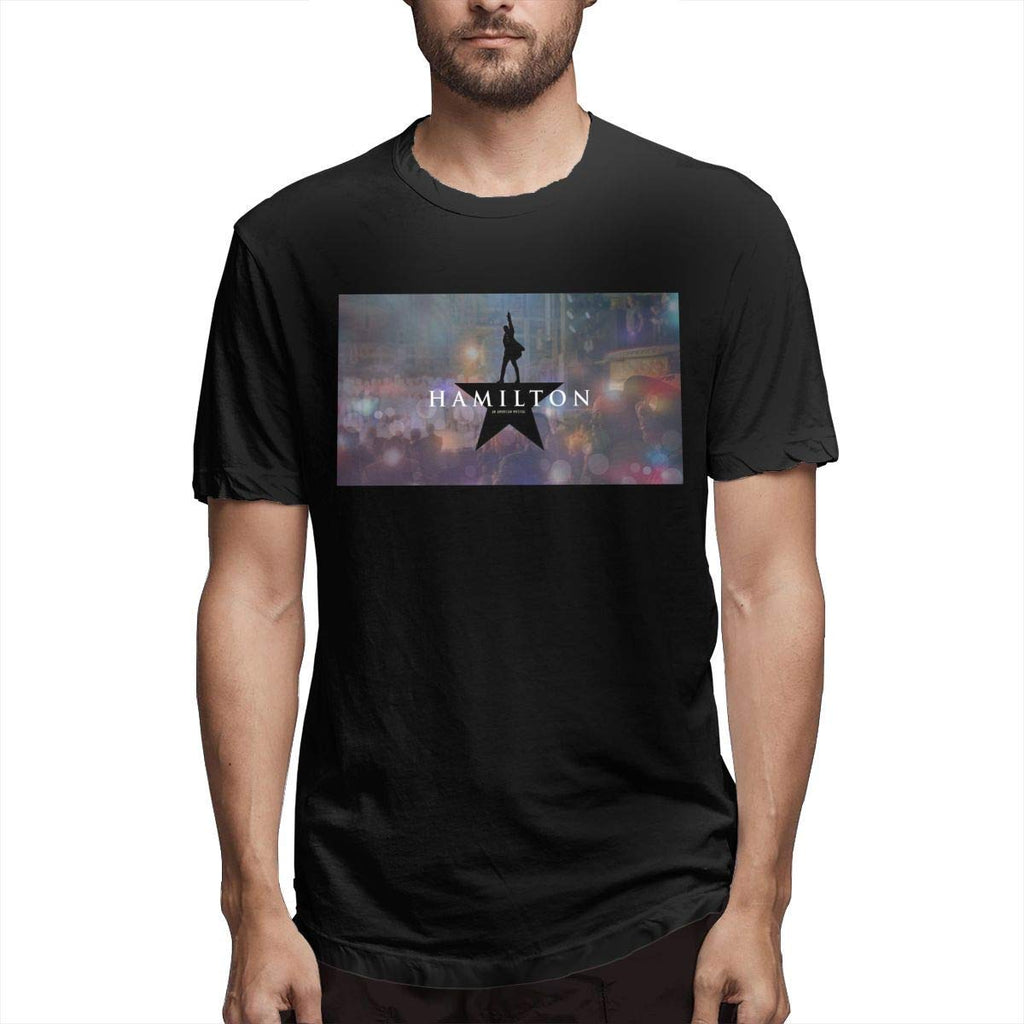 Hamilton-an-American-Musical Men Limited Edition Short Sleeved Casual Style black T-Shirt