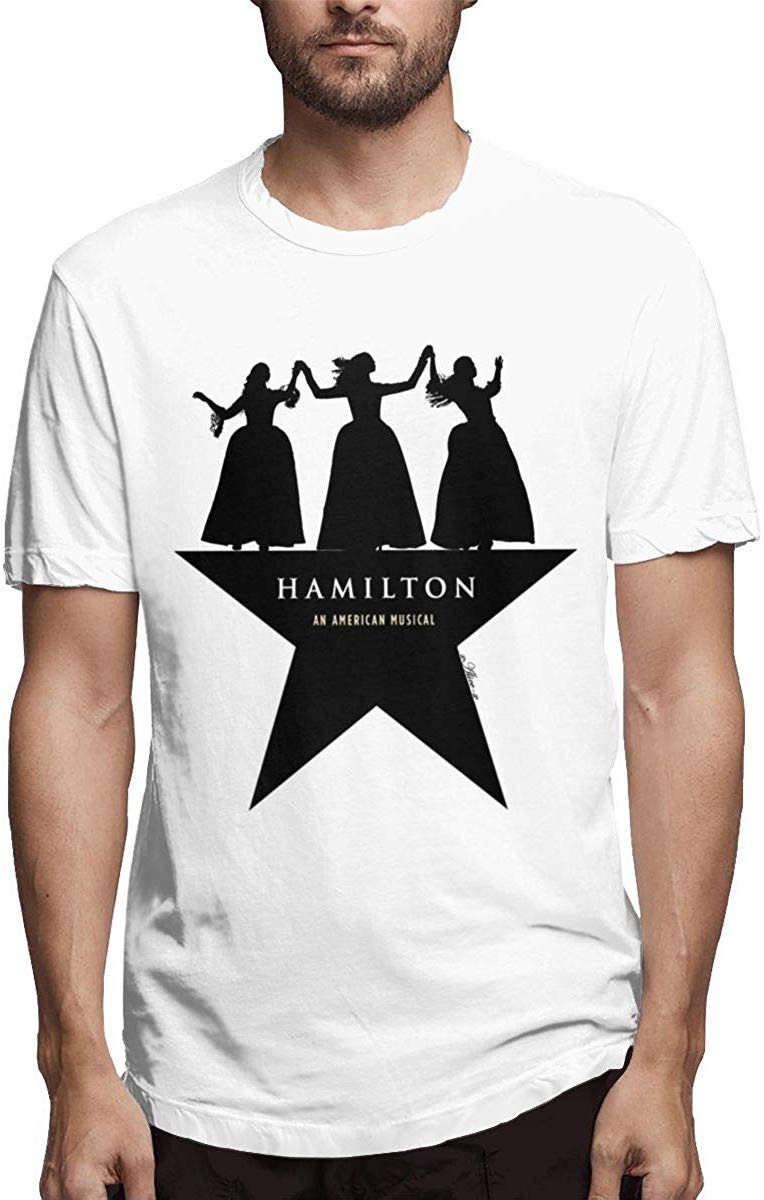 Hamilton-an-American-Musical Men Limited Edition Short Sleeved Popular white T-Shirt
