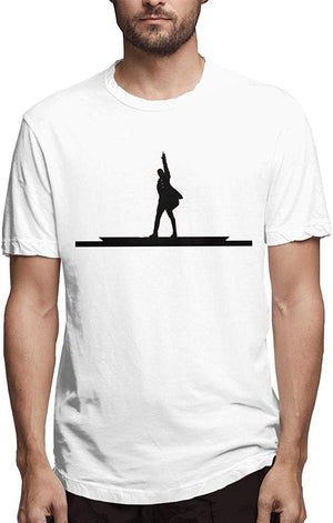 Hamilton-an-American-Musical Men Limited Edition Short Sleeved Pure Cotton white T-Shirt