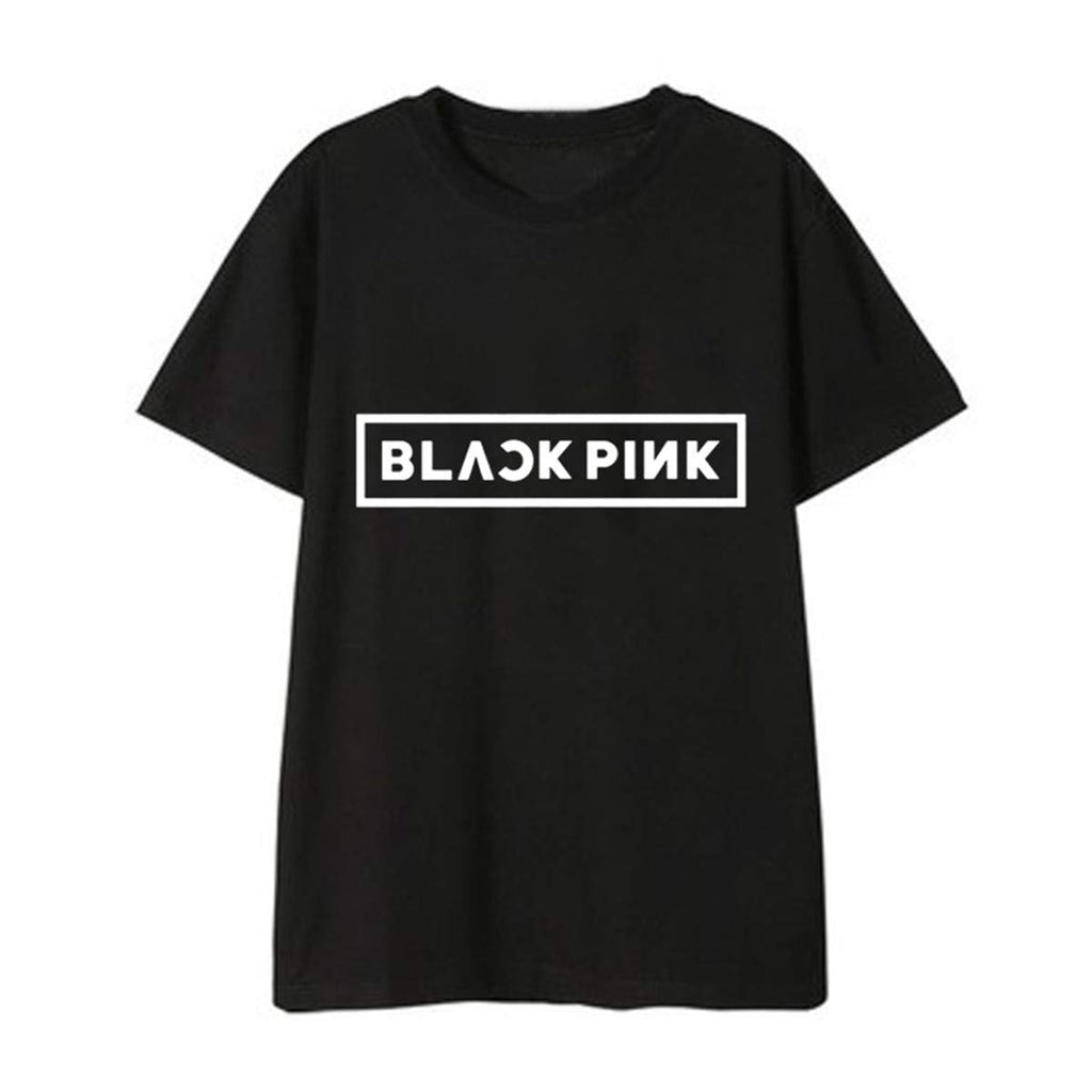 Hiphop Short Sleeve Street Fashion Kpop Music Fans Black D T-Shirt