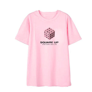 Hiphop Short Sleeve Street Fashion Kpop Music Fans Pink a T-Shirt