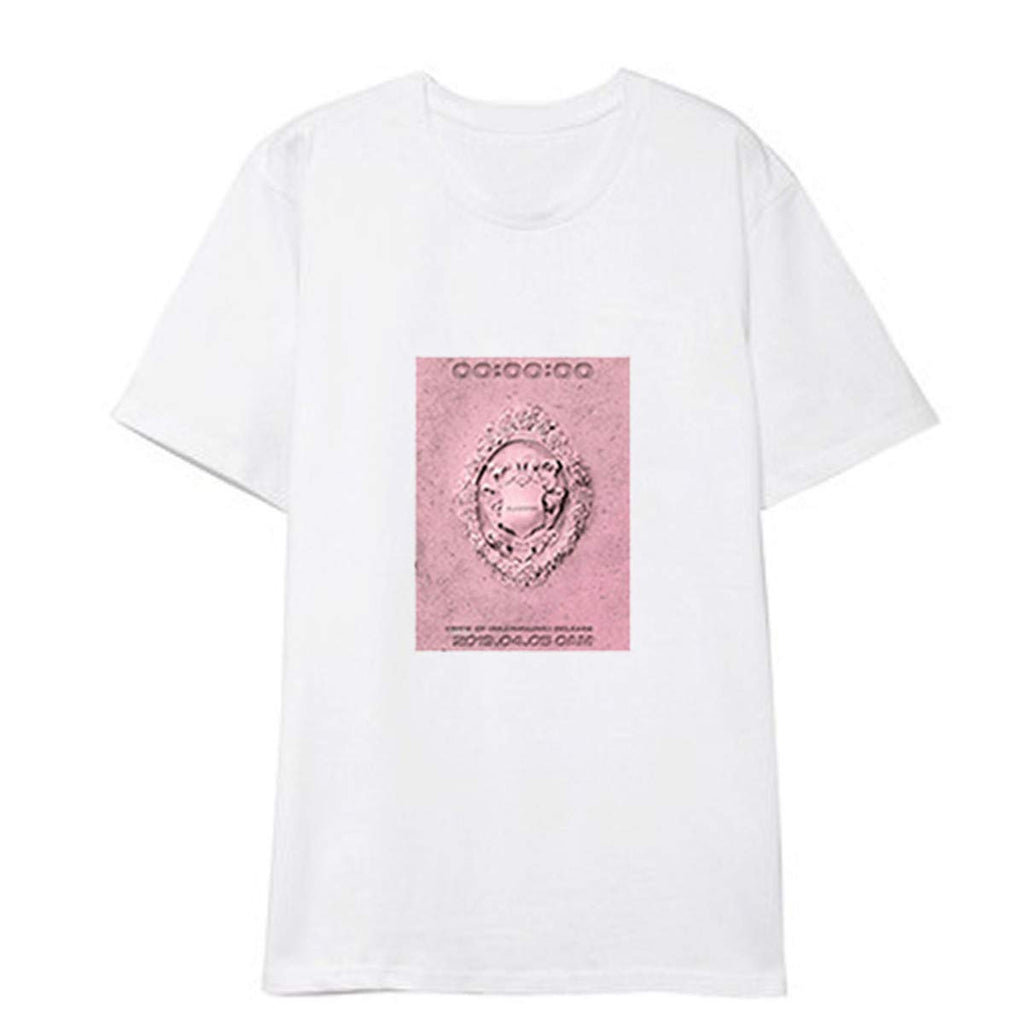 Hiphop Short Sleeve Street Fashion Kpop Music Fans White C T-Shirt
