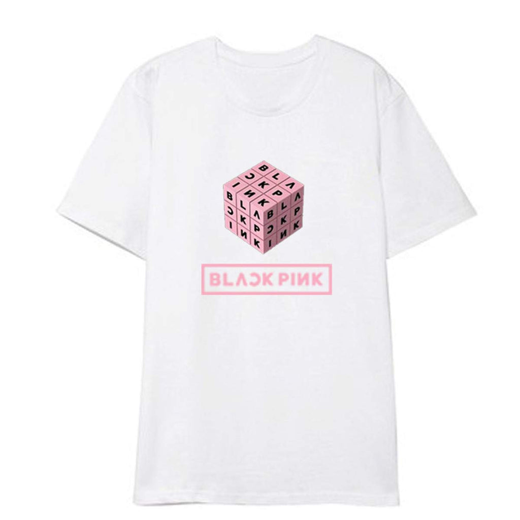 Hiphop Short Sleeve Street Fashion Kpop Music Fans White a T-Shirt