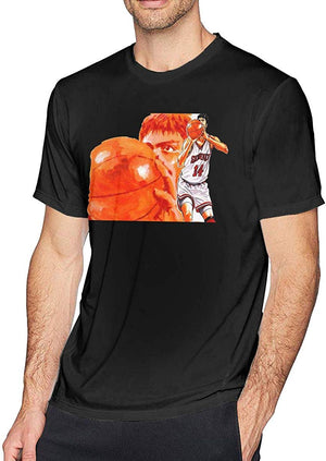 Hisashi-Mitsui Men Limited Edition Short Sleeved Popular black T-Shirt
