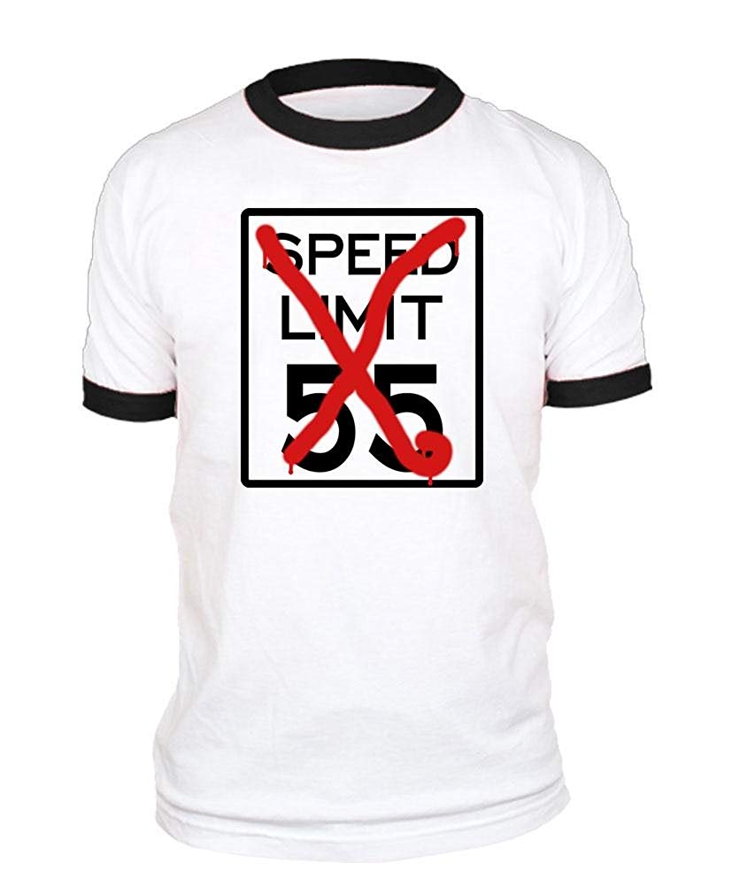 I Can't Drive 55-80s Hair Band Rock Music Cotton Ringer Black Rings T-Shirt