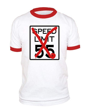 I Can't Drive 55-80s Hair Band Rock Music Cotton Ringer Red Rings T-Shirt