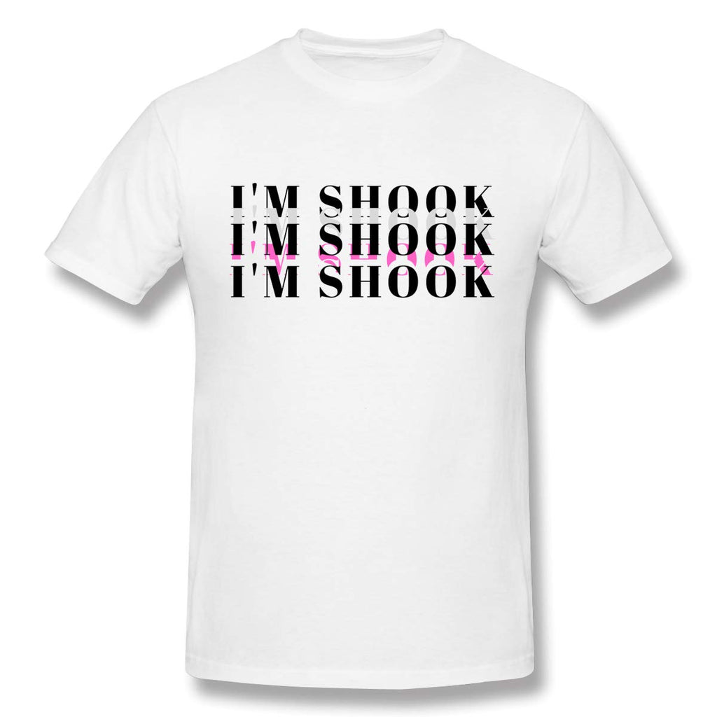 I'm Shook Popular Funny Cute Meme Fashion Short-Sleeved White T-Shirt