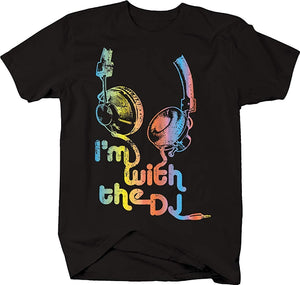 I'm with The DJ Headpones Rave Party Clubing EDC EDM Dance Music Natural T-Shirt