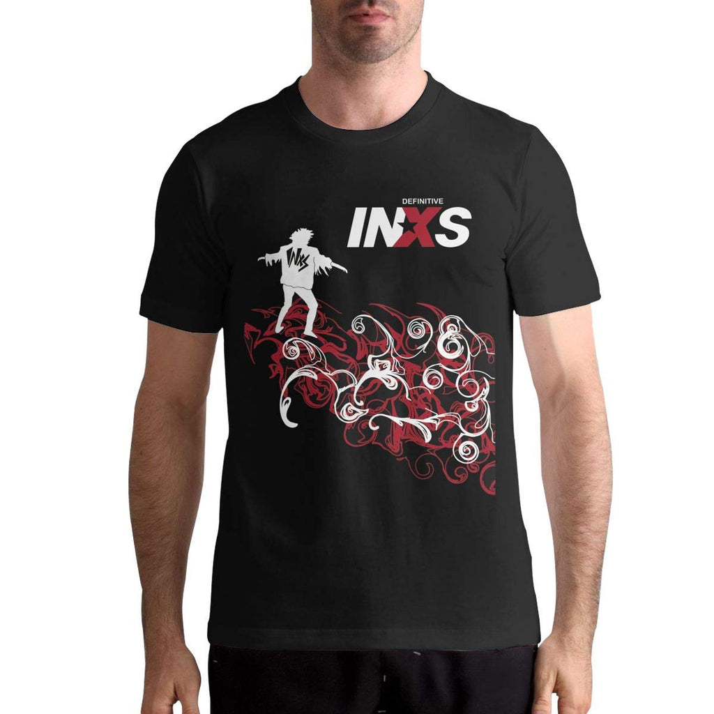 IN -Definitive Men Comfortable Short Sleeve Music Band Black T-Shirt