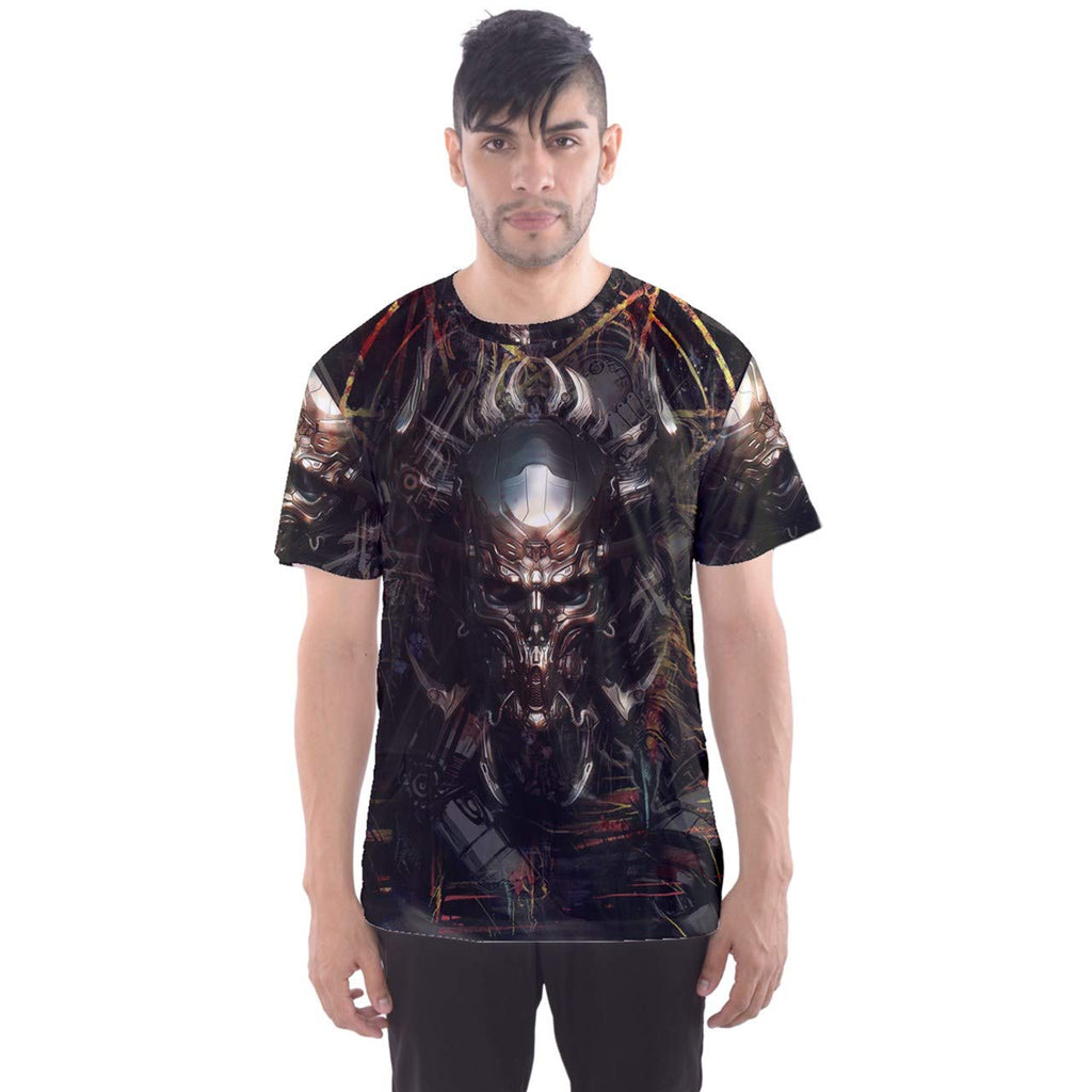 Insanity Cyborg Rock Metal Music Sport mesh Full Print Size to white T-Shirt