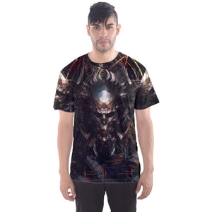Insanity Cyborg Rock Metal Music Sport mesh Full Print Size to white T-Shirt