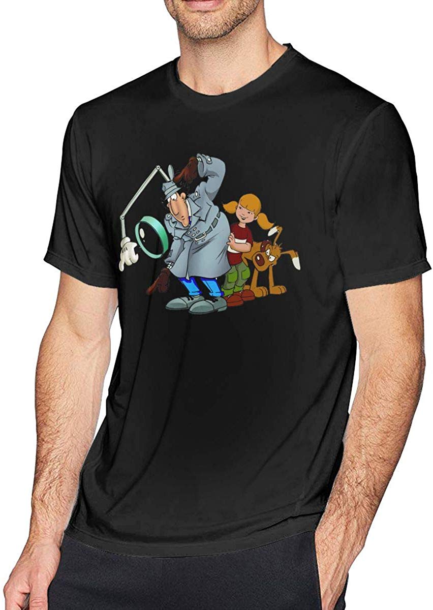 Inspector Gadget Limited Edition Popular Men Short Sport Sleeved black T-Shirt