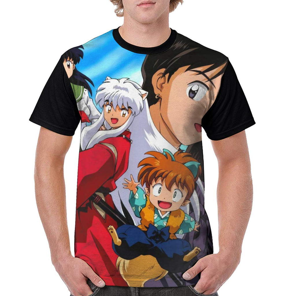 Inuyasha Mens Popular Short Sleeve black T-Shirt