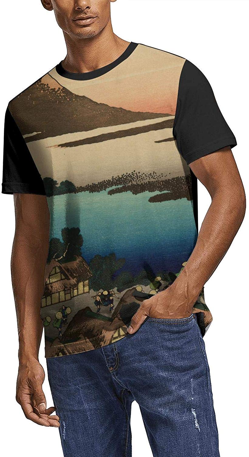 Japanese Ukiyo Art 3D Printed Men's Casual Round Neck Golf Short Sleeve White-240 T-Shirt