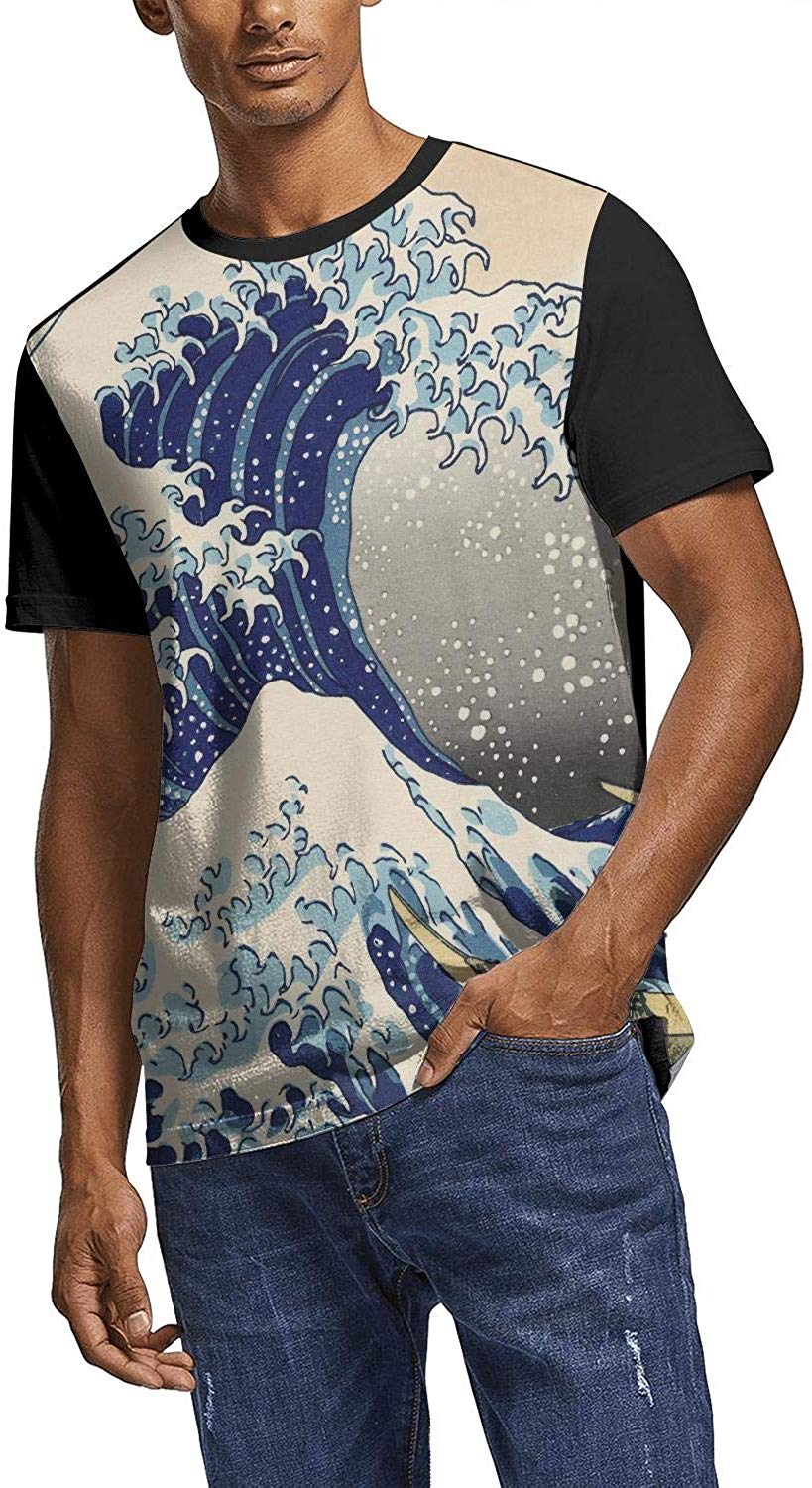 Japanese Ukiyo Art 3D Printed Men's Classic O Neck Athletic Short Sleeve White-227 T-Shirt