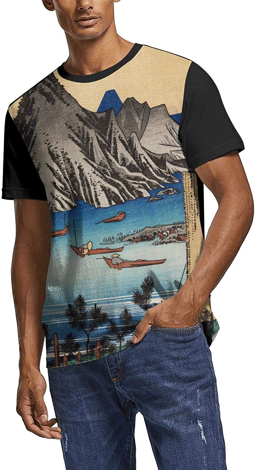 Japanese Ukiyo Art 3D Printed Men's ComfortSoft O Neck Athletic Short Sleeve White-194 T-Shirt