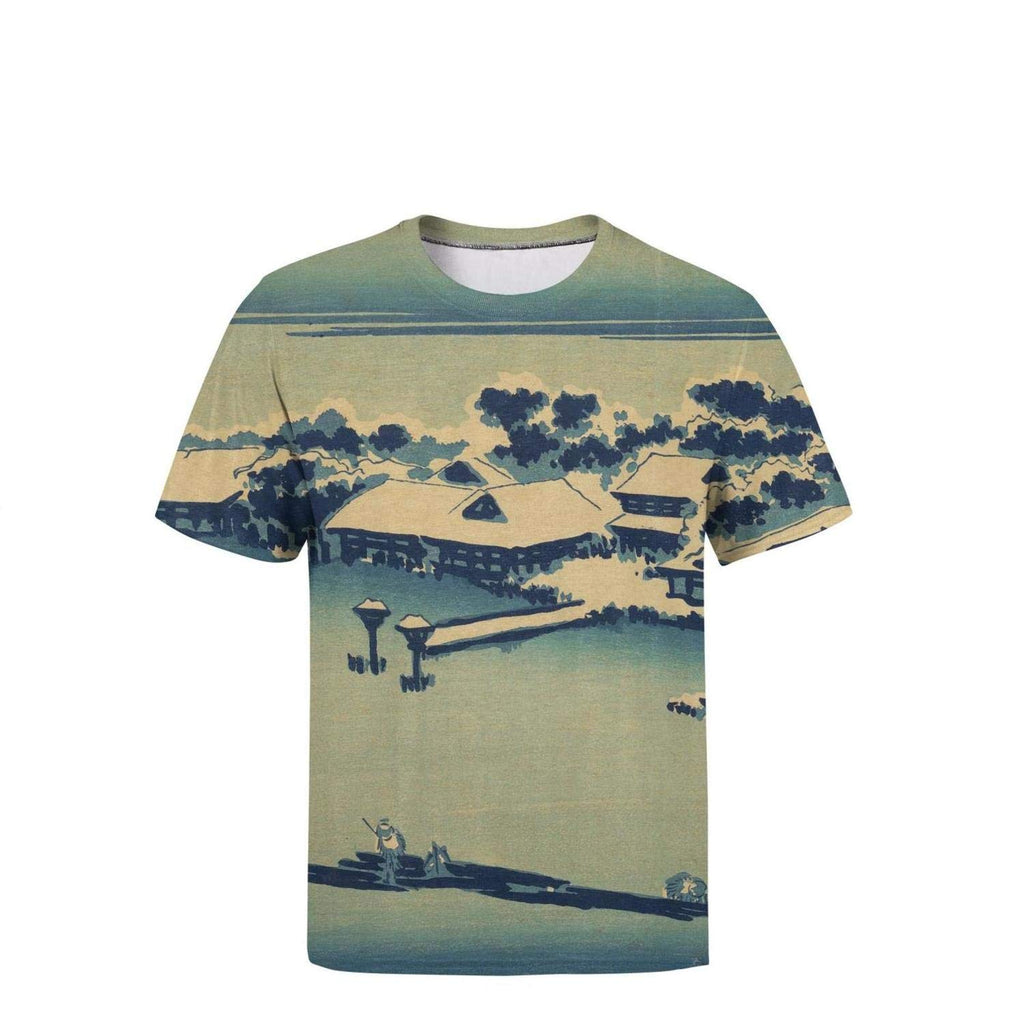 Japanese Ukiyo Art 3D Printed Men's Fan O Neck Softball Short Sleeve White-115 T-Shirt