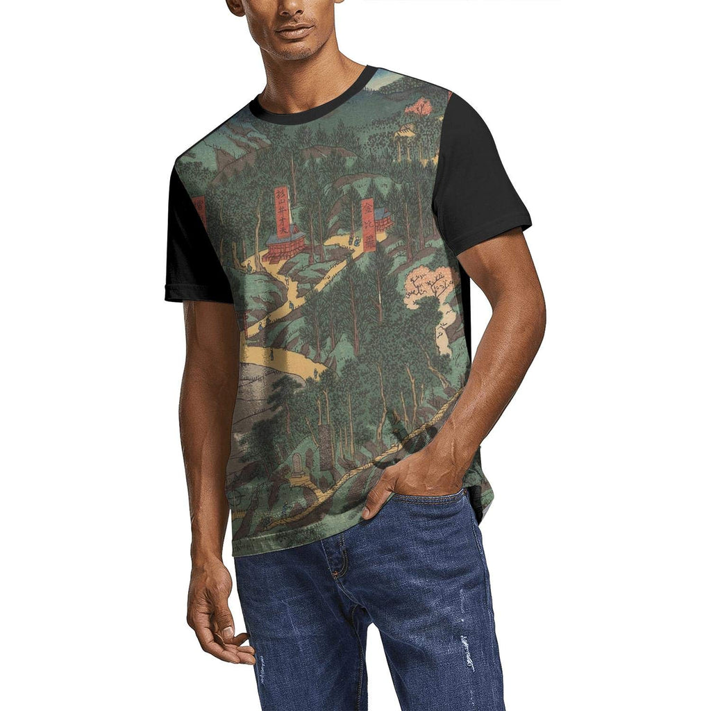Japanese Ukiyo Art 3D Printed Men's Fashion O Neck Softball Short Sleeve White-270 T-Shirt