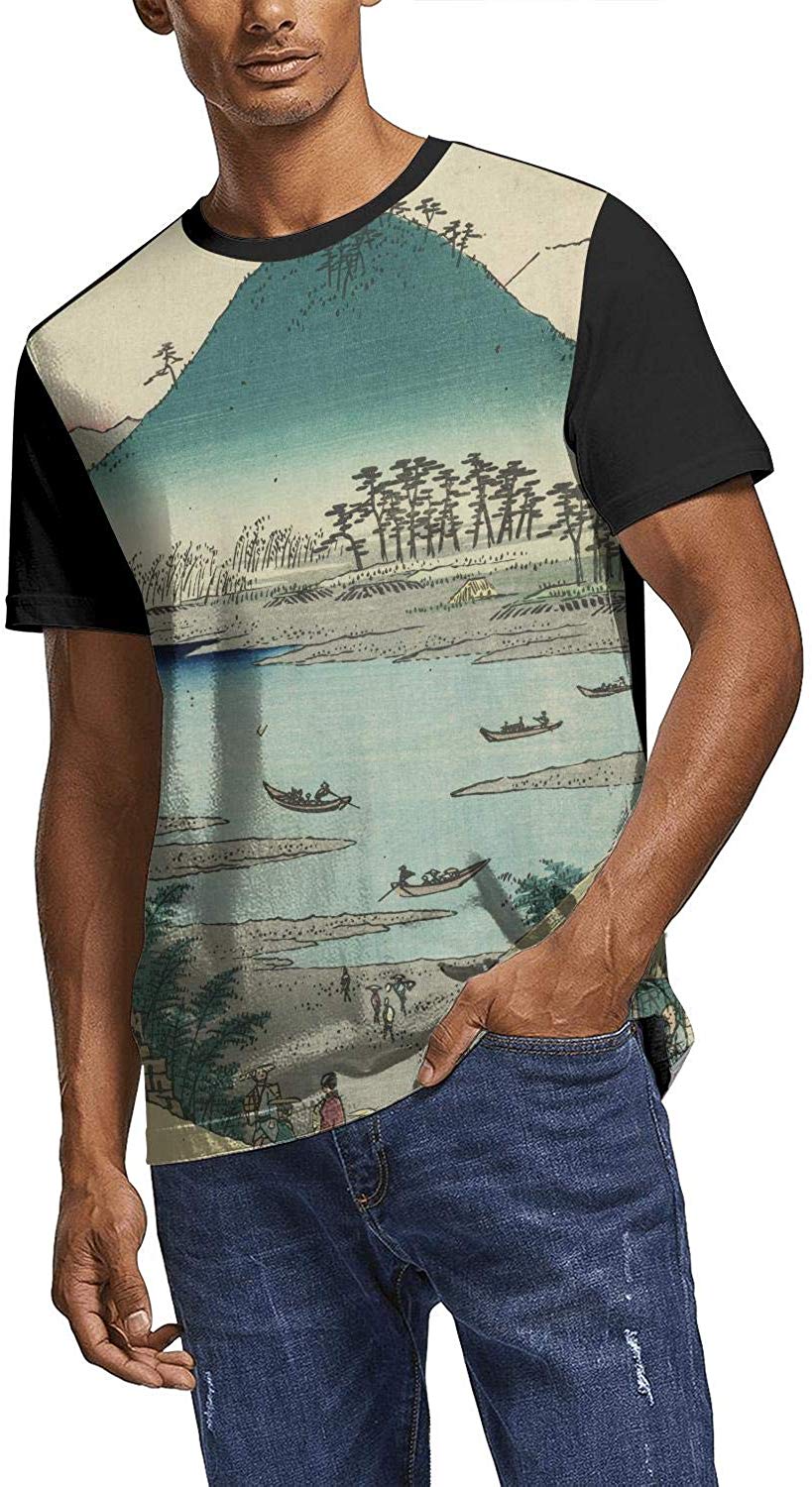 Japanese Ukiyo Art 3D Printed Men's Funny Crewneck Athletic Short Sleeve White-199 T-Shirt