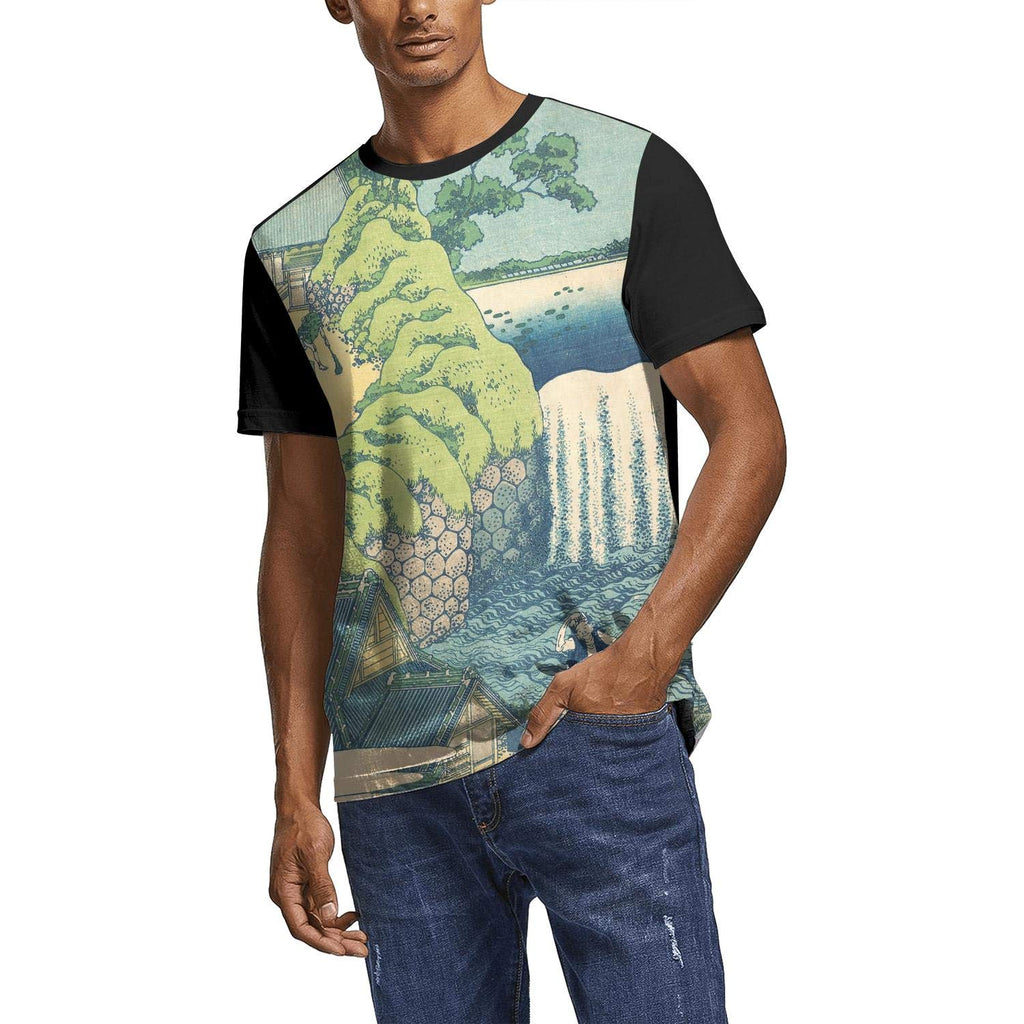 Japanese Ukiyo Art 3D Printed Men's Humorous O Neck Athletic Short Sleeve White-175 T-Shirt