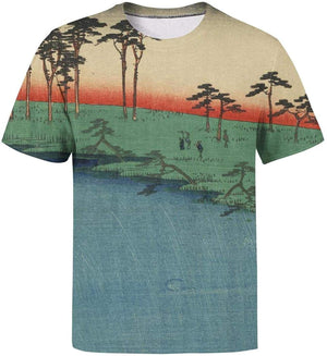 Japanese Ukiyo Art 3D Printed Men's Political Round Neck Golf Short Sleeve White-66 T-Shirt