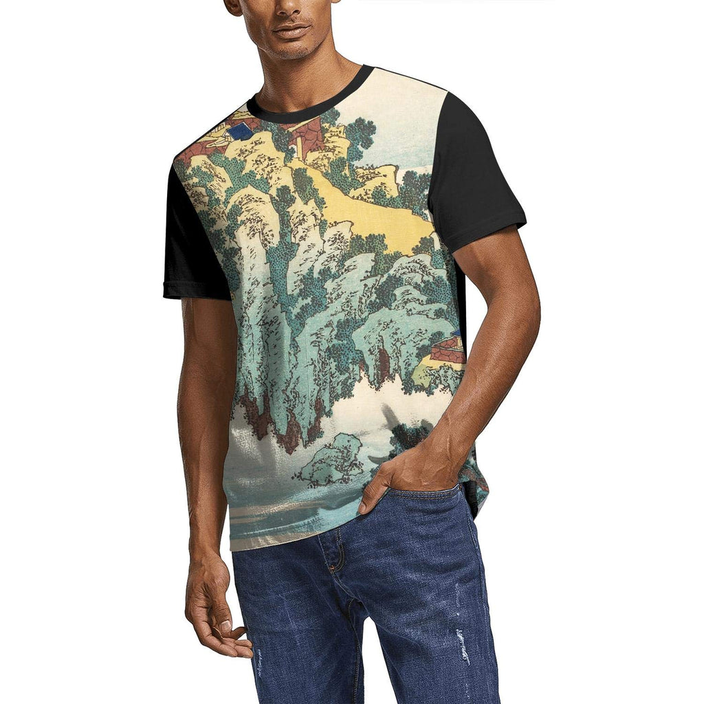 Japanese Ukiyo Art 3D Printed Men's Pretty Crewneck Sport Short Sleeve White-266 T-Shirt