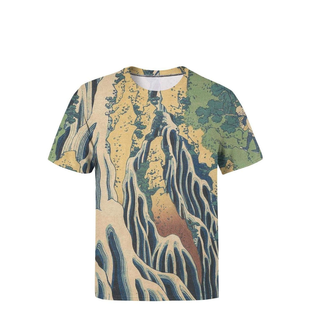 Japanese Ukiyo Art 3D Printed Men's Retro Crewneck Travel Short Sleeve White-45 T-Shirt