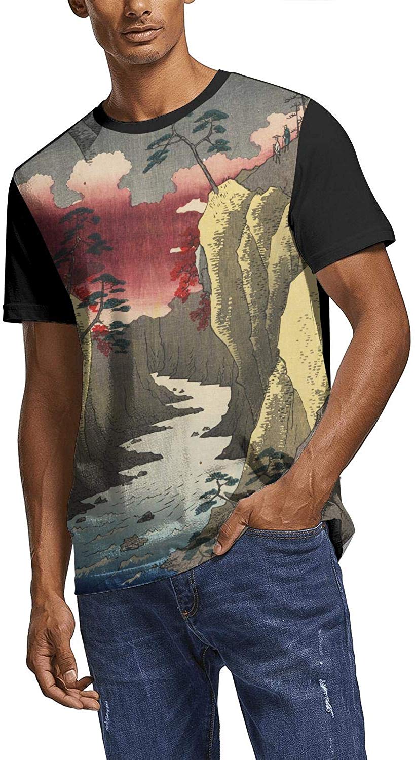 Japanese Ukiyo Art 3D Printed Men's Slogan Crewneck Sport Short Sleeve White-210 T-Shirt