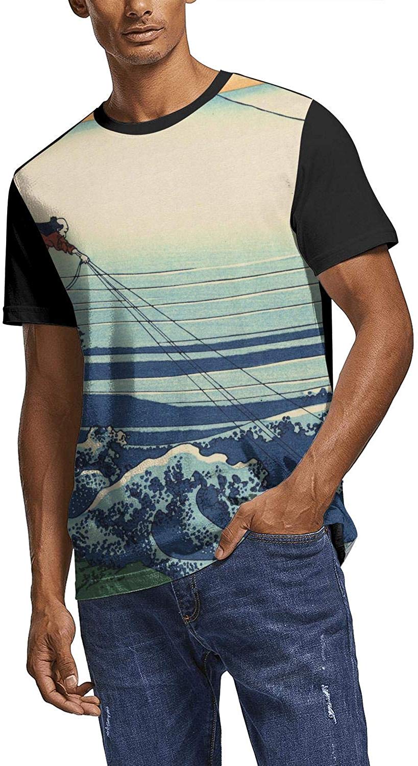 Japanese Ukiyo Art 3D Printed Men's Stylish O Neck Tennis Short Sleeve White-248 T-Shirt