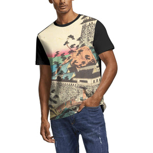 Japanese Ukiyo Art 3D Printed Men's Trendy Crewneck Sport Short Sleeve White-258 T-Shirt
