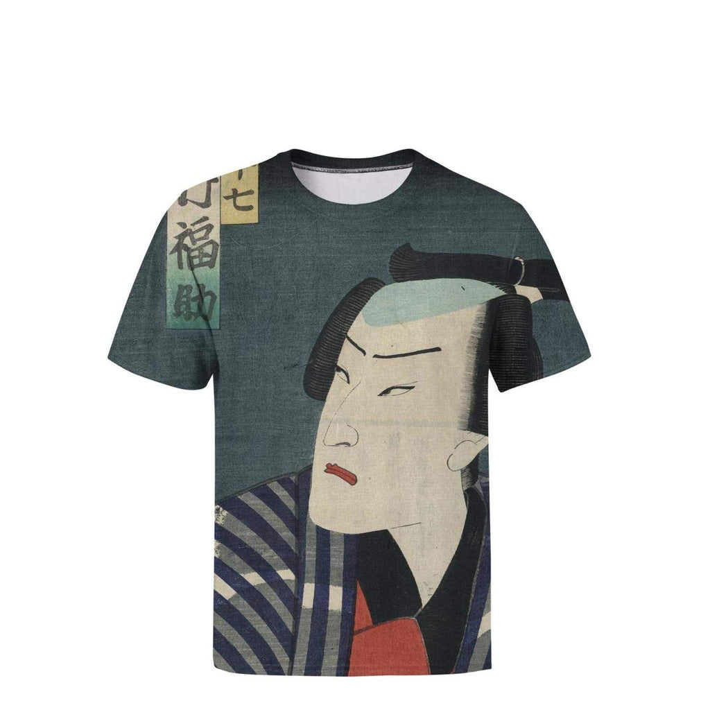 Japanese Ukiyo Art 3D Printed Mens Baseball Round Neck Softball Short Sleeve White-37 T-Shirt