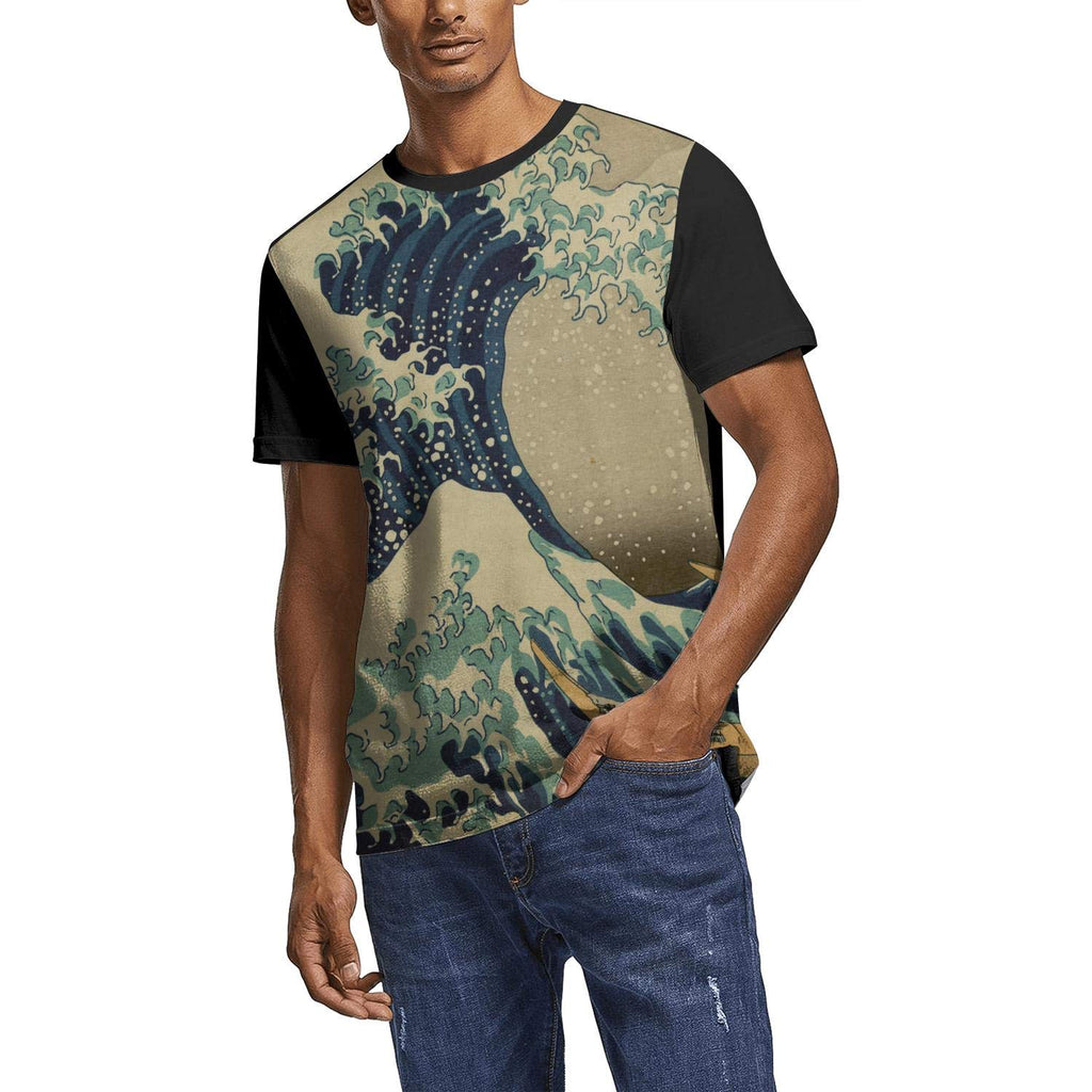 Japanese Ukiyo Art 3D Printed Mens Breathable O Neck Golf Short Sleeve White-229 T-Shirt