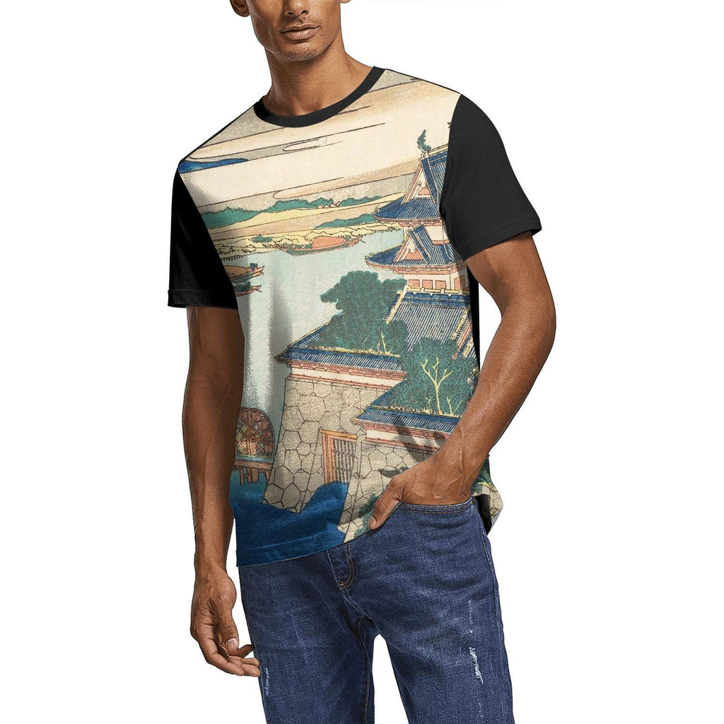 Japanese Ukiyo Art 3D Printed Mens Classic Crewneck Athletic Short Sleeve White-261 T-Shirt
