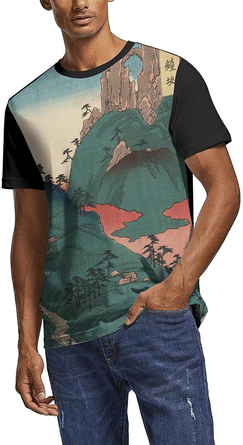 Japanese Ukiyo Art 3D Printed Mens Comfort Round Neck Travel Short Sleeve White-168 T-Shirt