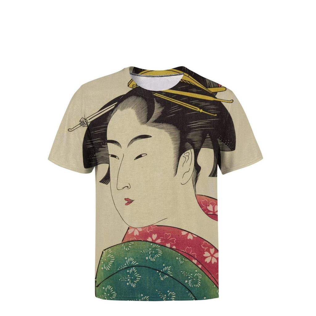 Japanese Ukiyo Art 3D Printed Mens ComfortSoft Crew Neck Athletic Short Sleeve White-58 T-Shirt