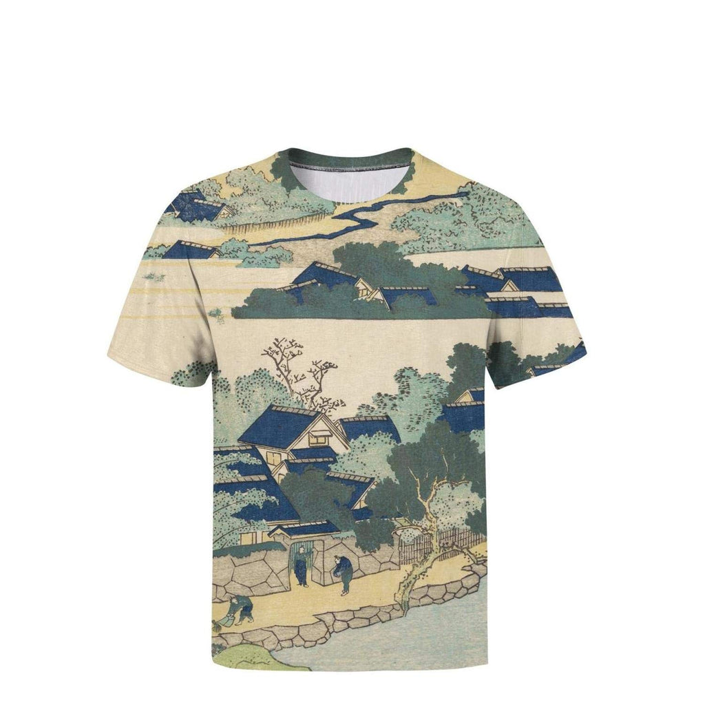 Japanese Ukiyo Art 3D Printed Mens Cute O Neck Travel Short Sleeve White-108 T-Shirt