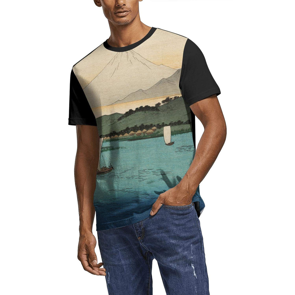 Japanese Ukiyo Art 3D Printed Mens Design O Neck Golf Short Sleeve White-200 T-Shirt