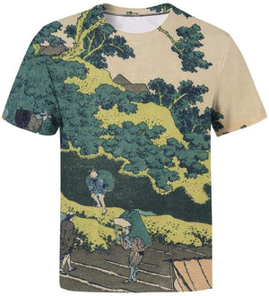 Japanese Ukiyo Art 3D Printed Mens Funky Crew Neck Travel Short Sleeve White-94 T-Shirt