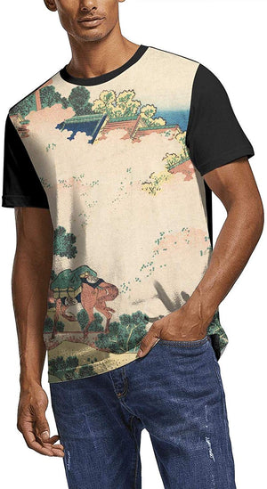 Japanese Ukiyo Art 3D Printed Mens Funny Crew Neck Travel Short Sleeve White-250 T-Shirt
