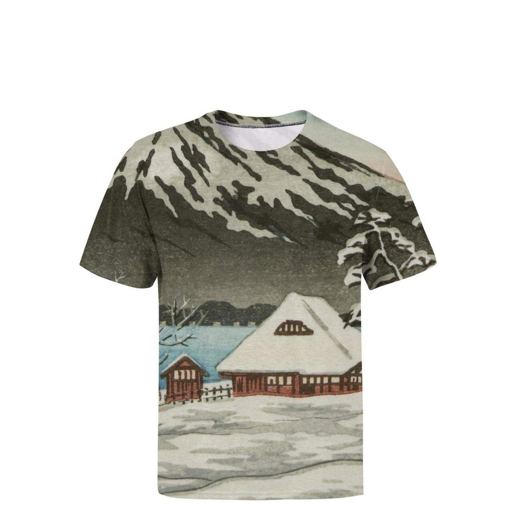 Japanese Ukiyo Art 3D Printed Mens Polyester Crewneck Tennis Short Sleeve White T-Shirt