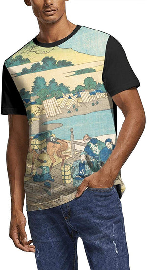 Japanese Ukiyo Art 3D Printed Mens Popular Crew Neck Travel Short Sleeve White-247 T-Shirt