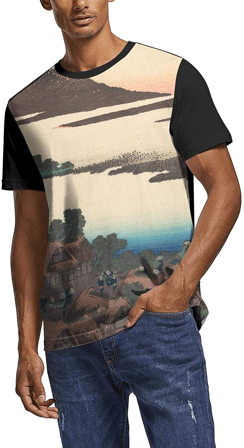 Japanese Ukiyo Art 3D Printed Mens Popular Round Neck Travel Short Sleeve White-128 T-Shirt