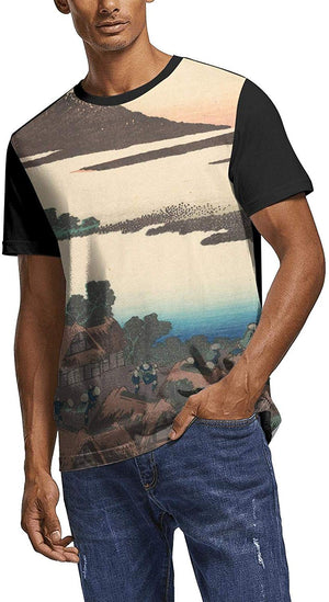 Japanese Ukiyo Art 3D Printed Mens Popular Round Neck Travel Short Sleeve White-128 T-Shirt