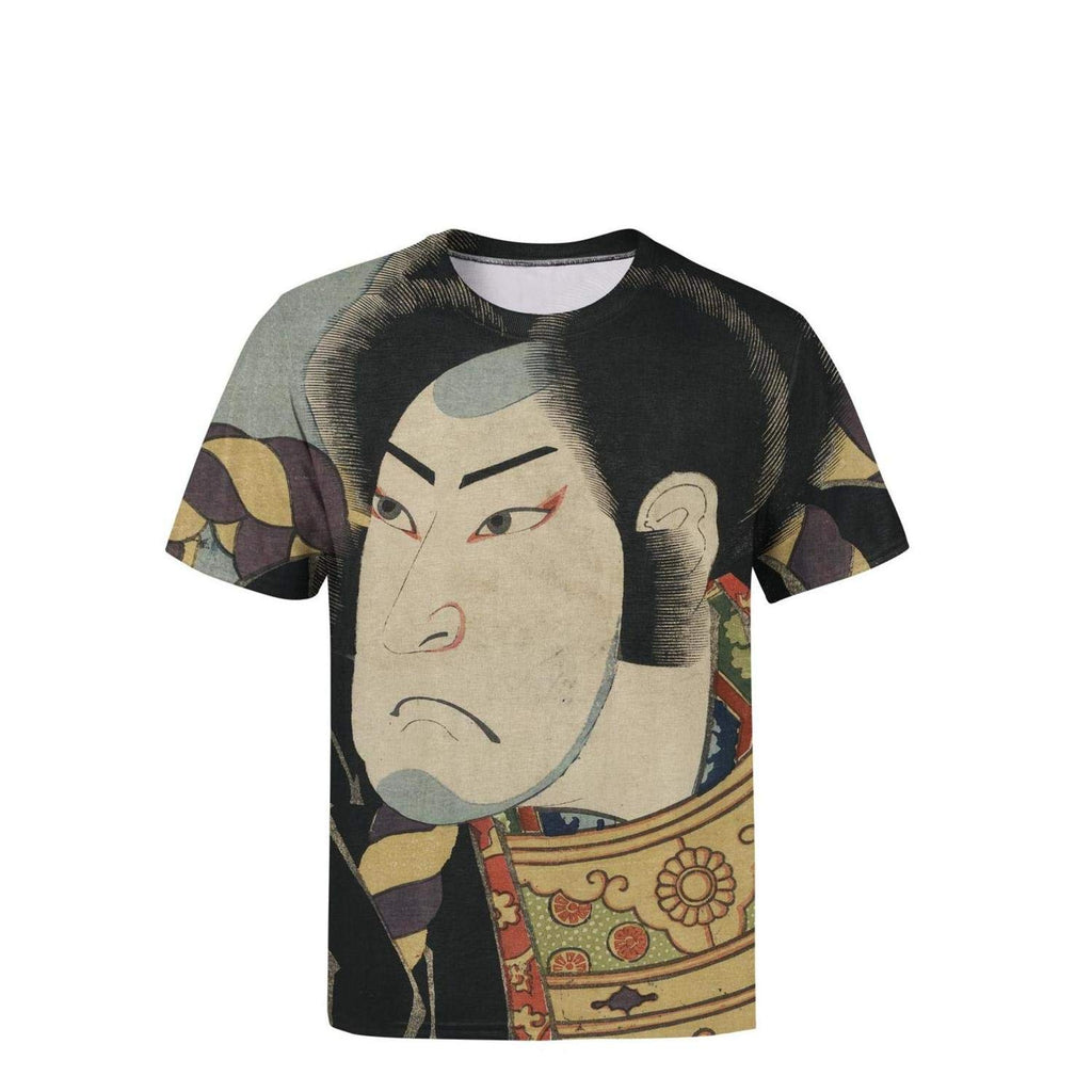 Japanese Ukiyo Art 3D Printed Mens Retro O Neck Travel Short Sleeve White-26 T-Shirt