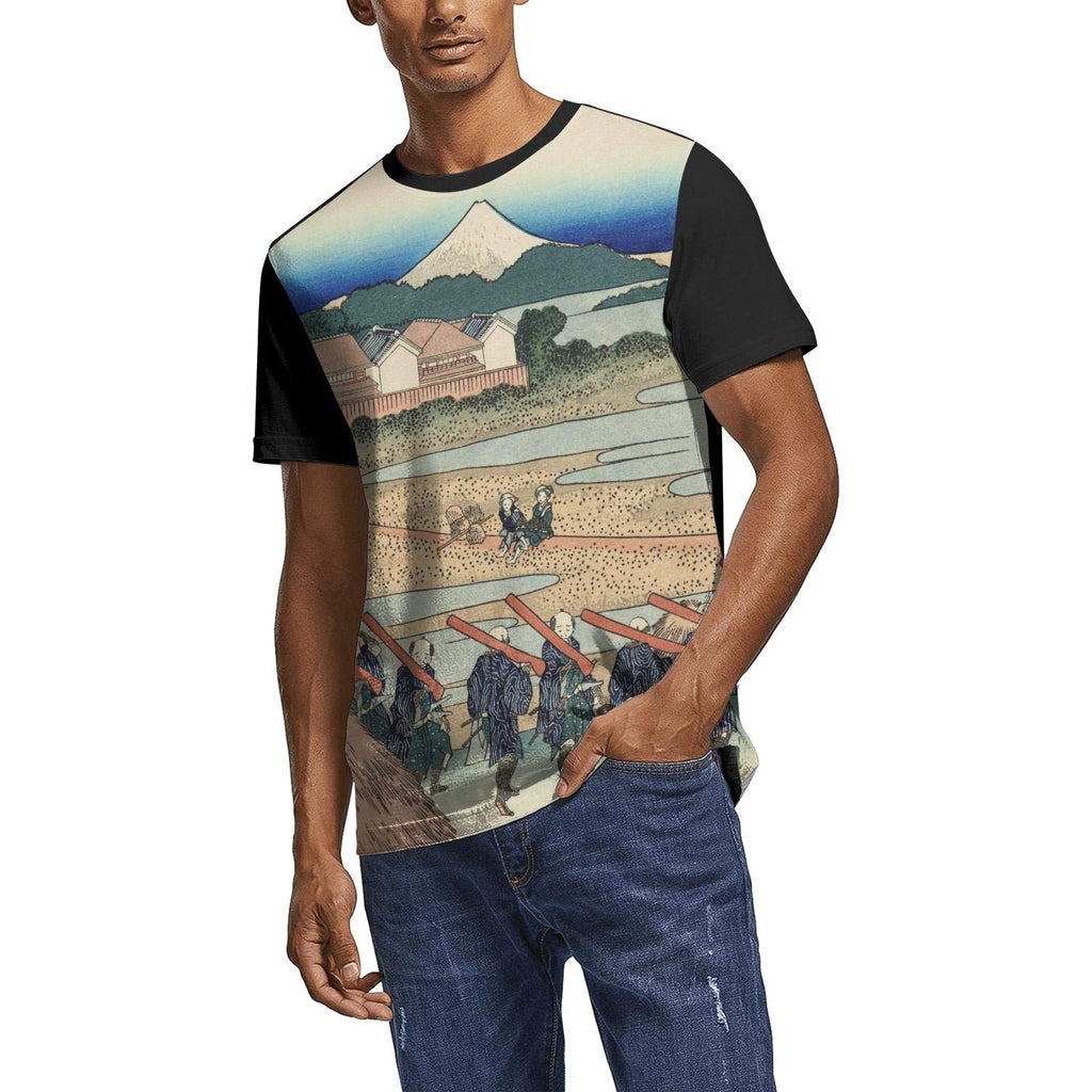 Japanese Ukiyo Art 3D Printed Mens Unique O Neck Athletic Short Sleeve White-237 T-Shirt