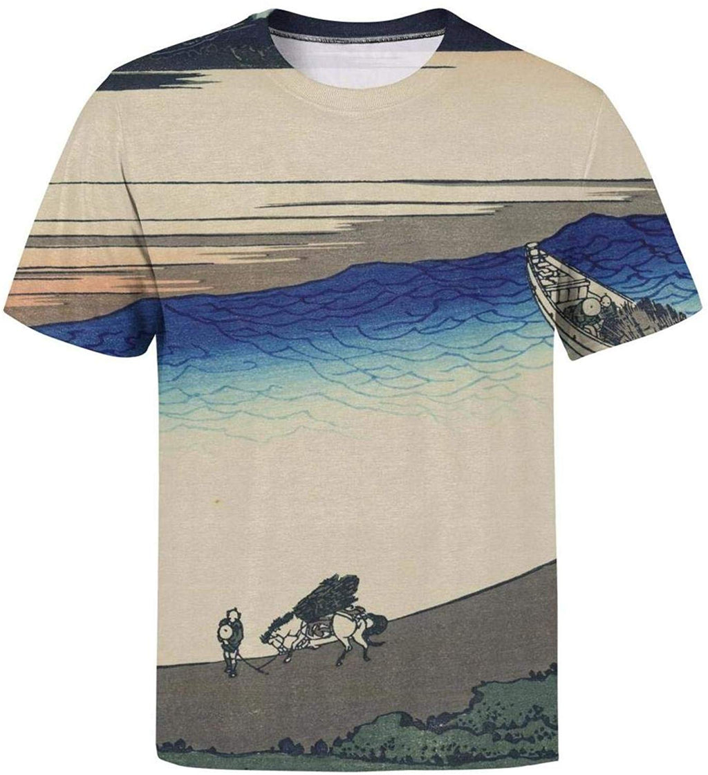 Japanese Ukiyo Art 3D Printed Mens Unique O Neck Travel Short Sleeve White-112 T-Shirt