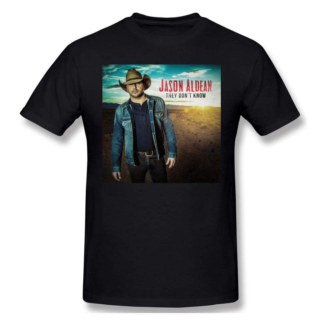 Jason Aldean Man's New Short Sleeve Basic Cotton Black T-Shirt