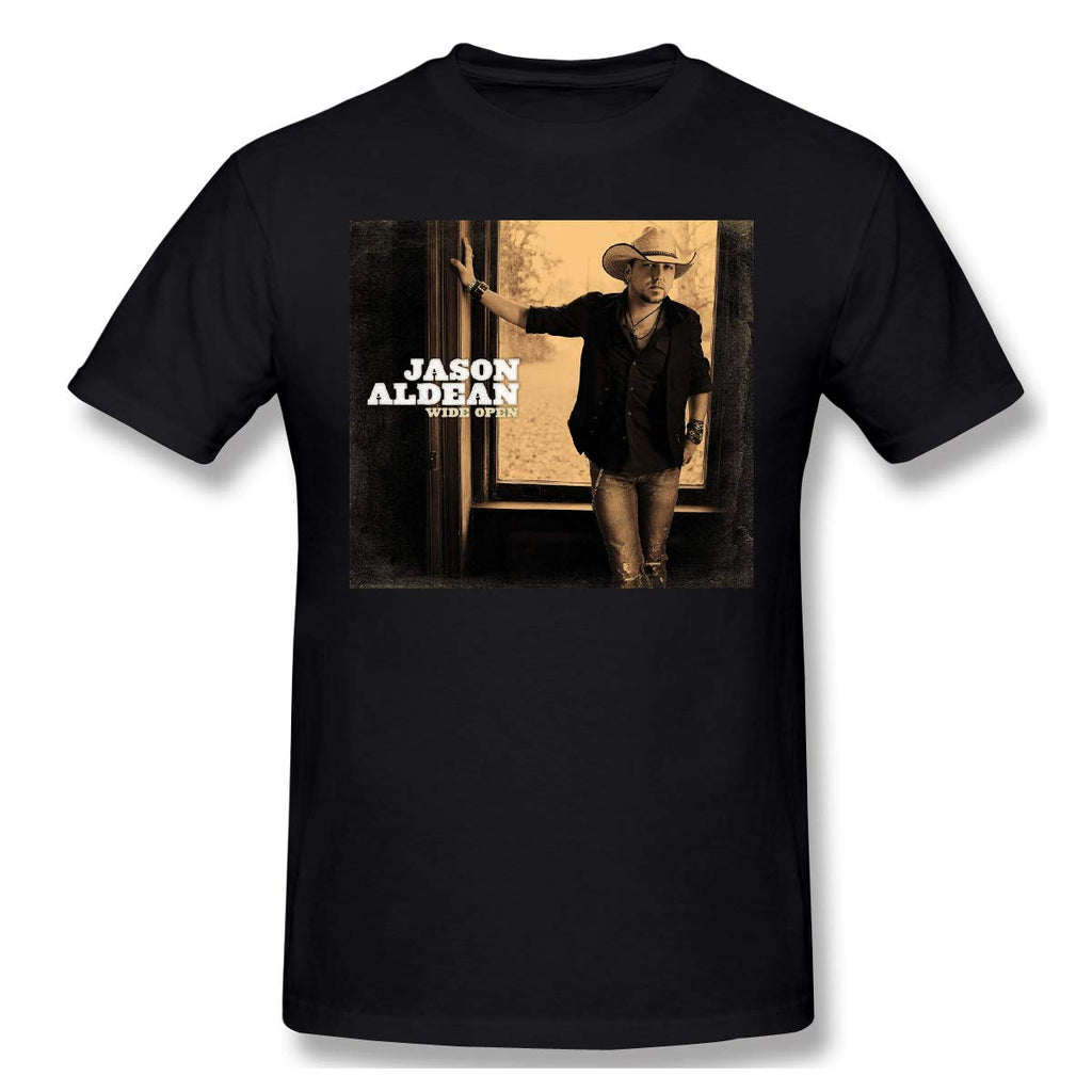 Jason Aldean Mans New Short Sleeve Basic Cotton Black T-Shirt